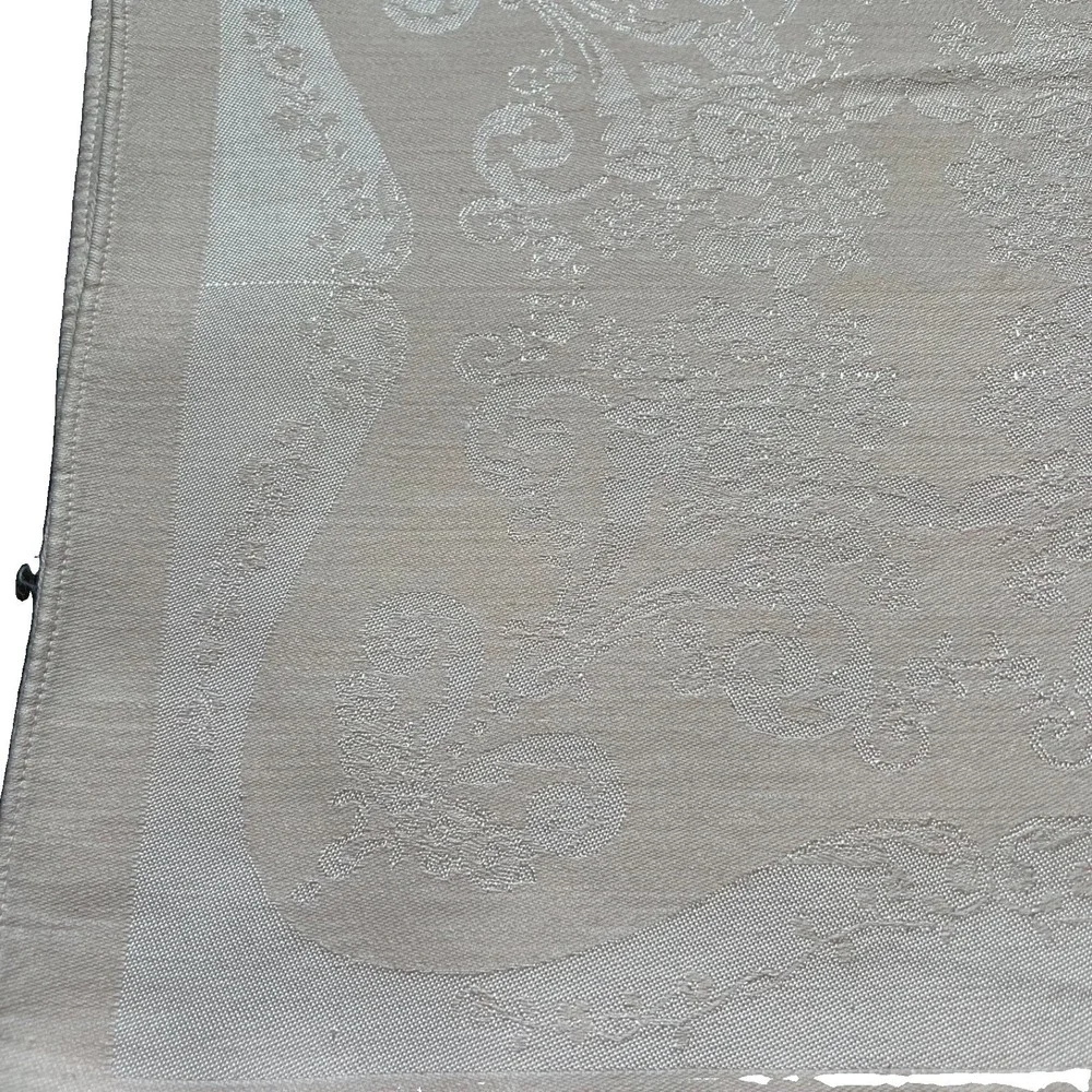 Vintage Blush Pink Jacquard Damask Cloth Napkins Set 7 Floral Table Linens 15in